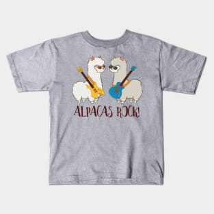 Alpacas Rock! Cute Funny Alpaca Love Kids T-Shirt